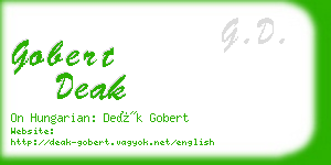 gobert deak business card